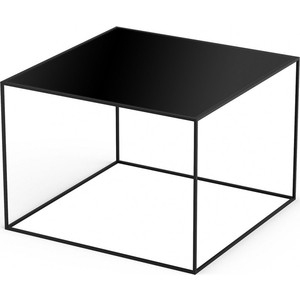 Журнальный стол Sonorous KL-49-BLK-BLK стол на металлокаркасе brabix loft cd 006 2 полки дуб натуральный 641226