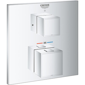 Термостат для душа Grohe Grohtherm Cube встраиваемый, для 35600000, хром (24153000) cube square shape 2mm 3mm 4mm 5mm 6mm solid brass metal light gold color loose spacer beads lot for jewelry making diy findings