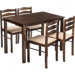 Обеденная группа Woodville Starter (стол и 4 стула) oak/beige 11411 Starter (стол и 4 стула) oak/beige - фото 1