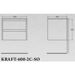 фото Тумба под раковину belbagno kraft 60, rovere nebrasca nature (kraft-600-2c-so-rnn)