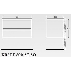 фото Тумба под раковину belbagno kraft 80, pietra bianca (kraft-800-2c-so-pb)