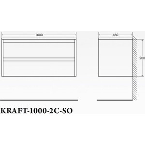 фото Тумба с раковиной belbagno kraft 100, rovere nebrasca nature (kraft-1000-2c-so-rnn, bb1000etl)