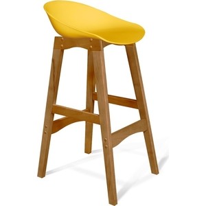 фото Барный стул sheffilton sht-st19/s65 желтый/светлый орех