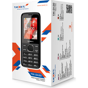 фото Мобильный телефон texet tm-d430 черный