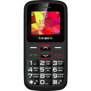 Мобильный телефон TeXet TM-B217 черный-красный - фото 1