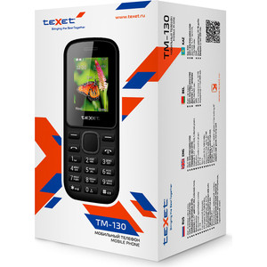 Мобильный телефон TeXet TM-130 черный-красный - фото 4