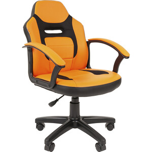 Кресло Chairman Kids 110 экопремиум черный/оранжевый