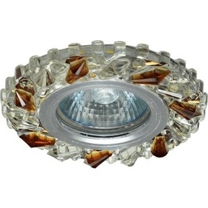 фото Светильник mr16 встраиваемый onlylight cp-7820 mr16 al,cl+amb al,clear+amber, led 3вт, ''поликристалл'' gu5.3, d 95mm,