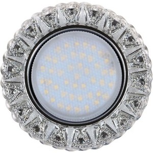 фото Светильник imex il.0028.1303 gx53+led 4w 4000k, встраиваемый поликристалл ch/clear