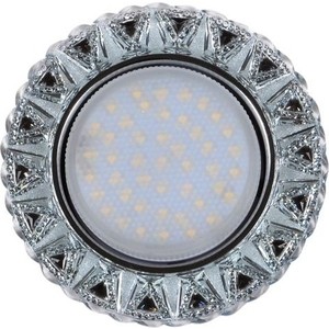 фото Светильник imex il.0028.1318 gx53+led 4w 4000k, встраиваемый поликристалл ch/clear+bk