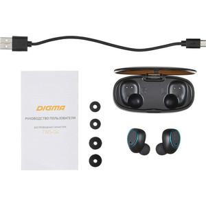 фото Bluetooth-наушники digma tws-04 black