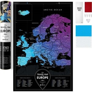 

Карта 1DEA.me Travel map black europe, Travel map black europe