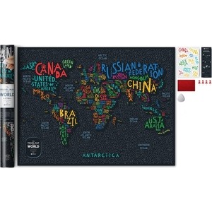 

Карта 1DEA.me Travel map letters world, Travel map letters world