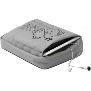 Подушка-подставка с карманом для планшета Bosign Hitech 2 серебристая - черная - фото 3