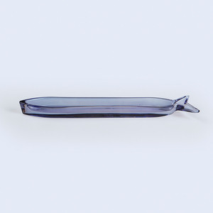 фото Блюдо сервировочное стеклянное doiy cadaques 36.5 см, синее