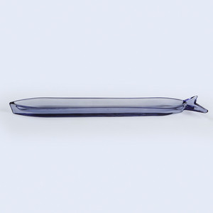 фото Блюдо сервировочное стеклянное doiy cadaques 44.8 см, синее