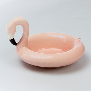 фото Миска сервировочная керамическая doiy floatie flamingo