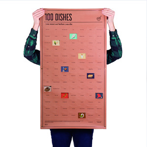 фото Постер doiy ''100 блюд, которые нужно попробовать, прежде чем умереть''