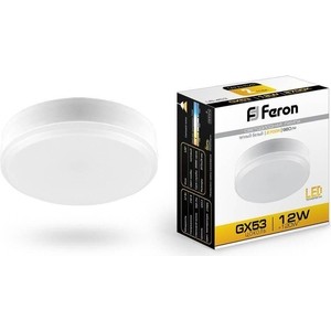 

Лампа светодиодная Feron LB-453 25833 GX53 12W 2700K Таблетка Матовая, LB-453 25833 GX53 12W 2700K Таблетка Матовая