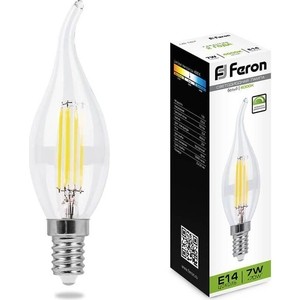 

Лампа светодиодная филаментная диммируемая Feron LB-167 25873 E14 7W 4000K Свеча на ветру Прозрачная, LB-167 25873 E14 7W 4000K Свеча на ветру Прозрачная