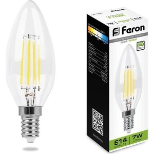 

Лампа светодиодная филаментная диммируемая Feron LB-166 25871 Е14 7W 4000K Свеча на ветру Прозрачная, LB-166 25871 Е14 7W 4000K Свеча на ветру Прозрачная