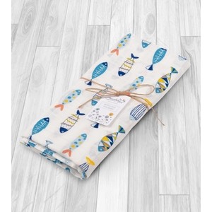 

Муслиновая пеленка AmaroBaby Rainbow Рыбки 125х115, Rainbow Рыбки 125х115