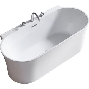 Акриловая ванна BelBagno 150x80 слив-перелив хром (BB409-1500-800) ванна из литого мрамора greenstone arianna 180х80 на ножках