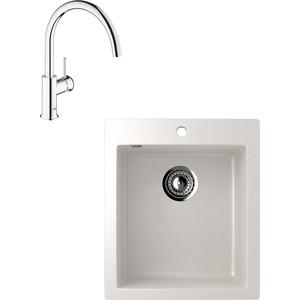 

Кухонная мойка и смеситель Ulgran U-404 Grohe BauClassic (U-404-331, 31234000), U-404 Grohe BauClassic (U-404-331, 31234000)