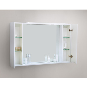 Зеркальный шкаф BelBagno Marino с подсветкой, белый (MARINO-SPC-1200/750-2A-BL-P)