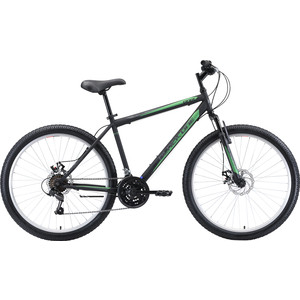 фото Велосипед black one onix 26 d (2020) чёрный/серый/зелёный 16''