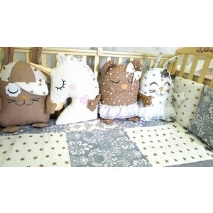

Комплект в кроватку Malika 4 пр. Animals кофейный, 4 пр. Animals кофейный