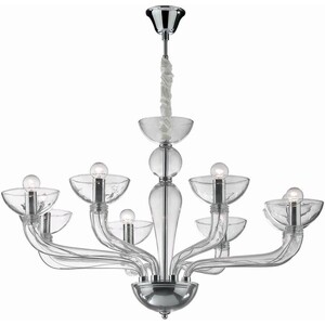 фото Подвесная люстра ideal lux casanova sp8 trasparente