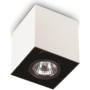 фото Потолочный светильник ideal lux mood pl1 small square bianco