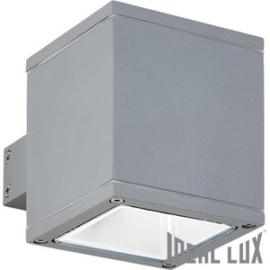 фото Уличный настенный светильник ideal lux snif square ap1 grigio