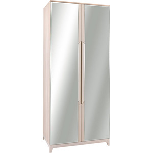 фото Шкаф 2-дверный r-home сканди жемчужно-белый с зеркалами
