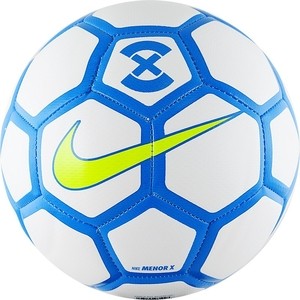 фото Мяч футзальный nike x menor sc3039-103, р.4, бело-желто-голубой