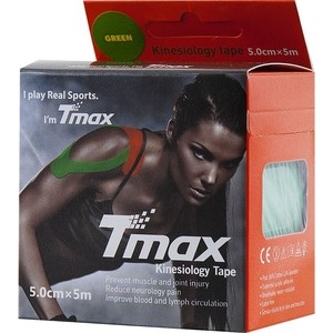 фото Тейп кинезиологический tmax extra sticky green (5 см x 5 м), 423181, зеленый