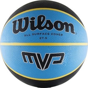 фото Мяч баскетбольный wilson mvp traditional, р.5, сине-черно-желтый