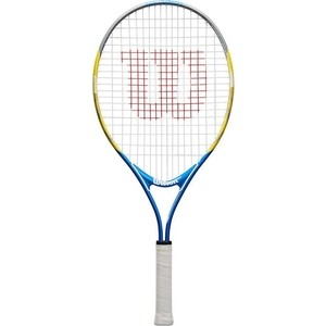 Ракетка для большого тенниса Wilson US OPEN 25, WRT20330U, для 9-10 лет, желто-сине-черный
