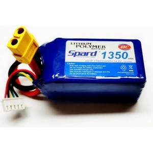 Аккумулятор Spard Li-Po 1350mAh, 14,8V, 45C, XT60 - YTA005
