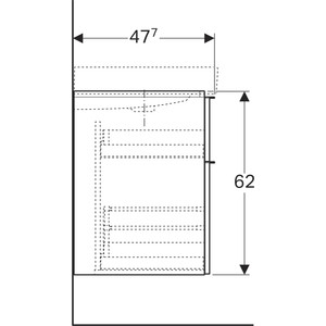 фото Тумба с раковиной geberit icon 60 белый глянец (840360000 + 124060000)