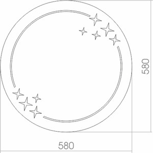 фото Зеркало mixline звезда 58х58 круглое (4620001982073)