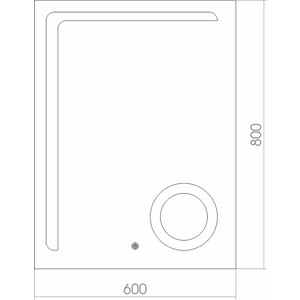 фото Зеркало mixline клио 60х80 увеличительное, с подсветкой и сенсором (4620001987740)