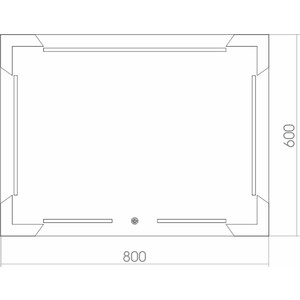 фото Зеркало mixline крокус 80х60 с подсветкой, сенсор (4620001987160)