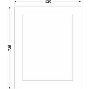 фото Зеркало mixline ладья 52х73,5 рисунок бостон (4620001988327)