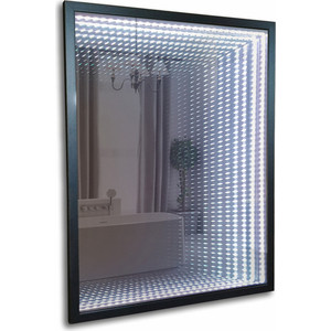 фото Зеркало mixline серенити 60х80 с подсветкой и сенсором выключателем, в багетной раме (4620001987610)