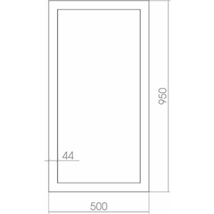 фото Зеркало mixline феникс 50х95 в багетной раме (4620001985074)