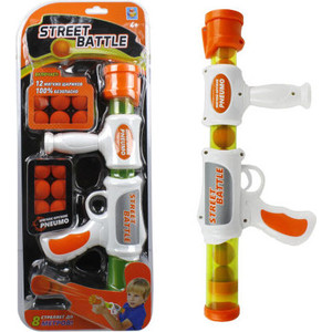 Игрушечное оружие 1Toy Street Battle с мягкими шариками 12 шариков Т13648 игрушечное оружие happy baby corsar 4690624018244