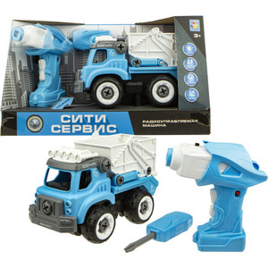 

Машинка на радиоуправлении 1Toy Сити-сервис мусоровоз Т16968, Сити-сервис мусоровоз Т16968