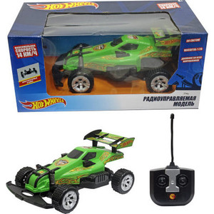 Машинка на радиоуправлении 1Toy багги скорость - 14км/ч со светом на батарейках зелёная Т10975
